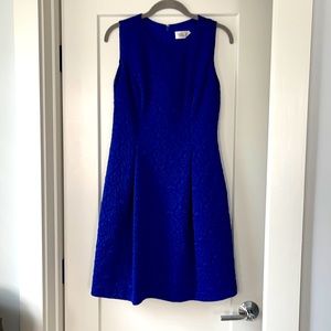 Royal blue sleeveless cocktail dress